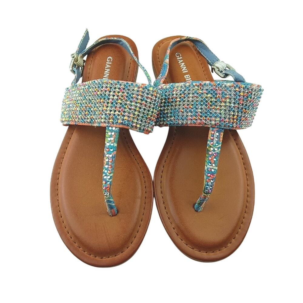 Gianni Bini Women's Rhinestone Crystal Thong Sandals 6.5M